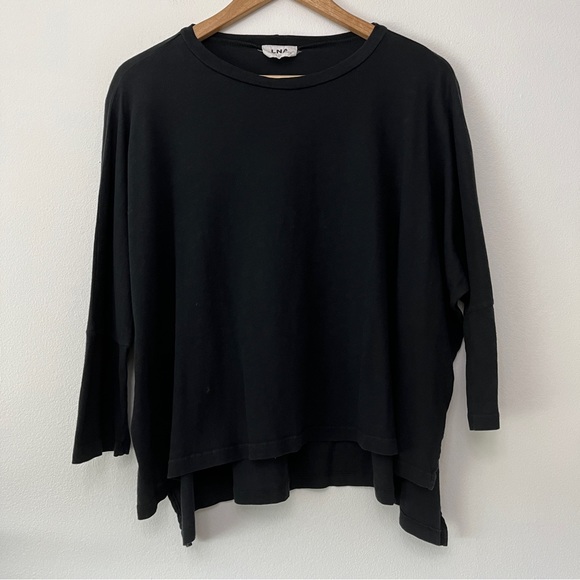 LNA Tops - LNA Dolman Sleeve Black Tee 3/4 Sleeve Top 100% Cotton Size Small